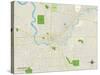 Political Map of Jamestown, NY-null-Stretched Canvas