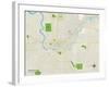 Political Map of Jamestown, NY-null-Framed Art Print