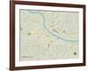 Political Map of Jefferson City, MO-null-Framed Art Print