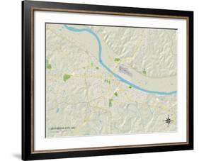 Political Map of Jefferson City, MO-null-Framed Art Print