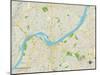 Political Map of Jeffersonville, IN-null-Mounted Art Print