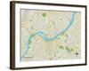 Political Map of Jeffersonville, IN-null-Framed Art Print