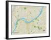 Political Map of Jeffersonville, IN-null-Framed Art Print