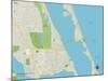 Political Map of Jensen Beach, FL-null-Mounted Art Print