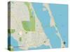 Political Map of Jensen Beach, FL-null-Stretched Canvas