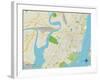 Political Map of Jersey City, NJ-null-Framed Art Print