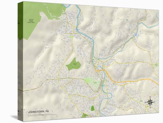 Political Map of Johnstown, PA-null-Stretched Canvas