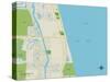 Political Map of Juno Beach, FL-null-Stretched Canvas