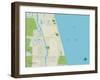 Political Map of Juno Beach, FL-null-Framed Art Print