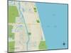 Political Map of Juno Beach, FL-null-Mounted Art Print