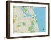 Political Map of Jupiter, FL-null-Framed Art Print