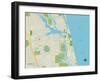 Political Map of Jupiter, FL-null-Framed Art Print