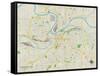 Political Map of Kansas City, MO-null-Framed Stretched Canvas