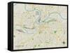 Political Map of Kansas City, MO-null-Framed Stretched Canvas