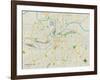 Political Map of Kansas City, MO-null-Framed Art Print