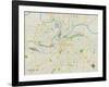 Political Map of Kansas City, MO-null-Framed Art Print