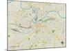 Political Map of Kansas City, MO-null-Mounted Art Print