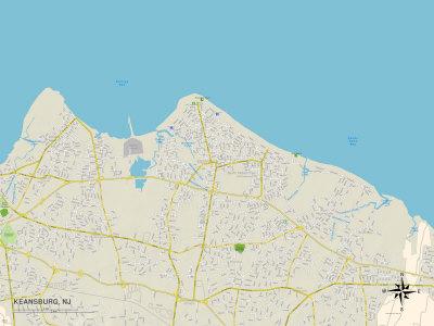 'Political Map of Keansburg, NJ' Prints | AllPosters.com