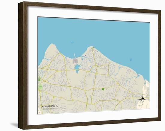 Political Map of Keansburg, NJ-null-Framed Art Print