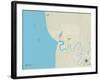 Political Map of Kenai, AK-null-Framed Art Print