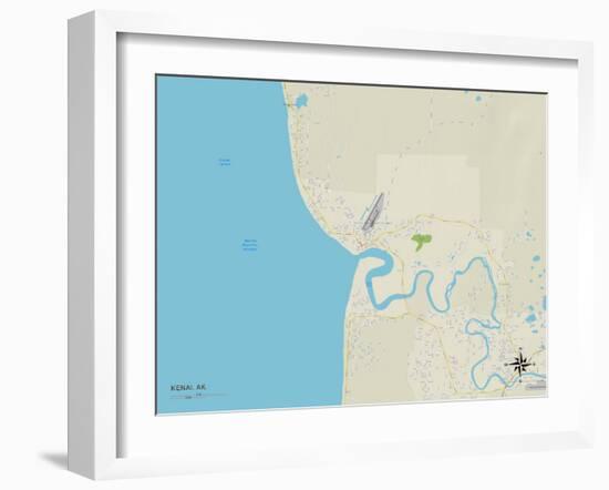 Political Map of Kenai, AK-null-Framed Art Print