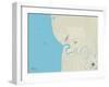 Political Map of Kenai, AK-null-Framed Art Print