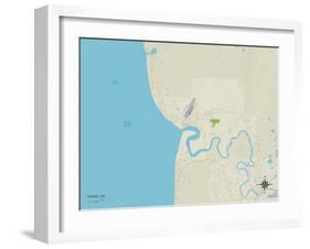 Political Map of Kenai, AK-null-Framed Art Print