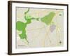 Political Map of Kenilworth, NJ-null-Framed Art Print