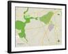 Political Map of Kenilworth, NJ-null-Framed Art Print