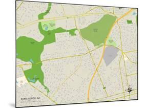 Political Map of Kenilworth, NJ-null-Mounted Art Print