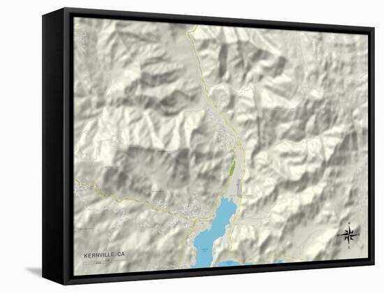 Political Map of Kernville, CA-null-Framed Stretched Canvas
