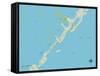 Political Map of Key Largo, FL-null-Framed Stretched Canvas