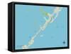 Political Map of Key Largo, FL-null-Framed Stretched Canvas