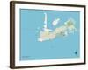 Political Map of Key West, FL-null-Framed Art Print