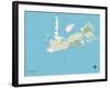 Political Map of Key West, FL-null-Framed Art Print