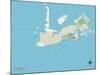 Political Map of Key West, FL-null-Mounted Art Print