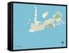 Political Map of Key West, FL-null-Framed Stretched Canvas