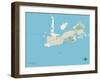 Political Map of Key West, FL-null-Framed Art Print