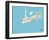 Political Map of Key West, FL-null-Framed Art Print