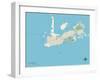 Political Map of Key West, FL-null-Framed Art Print