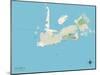 Political Map of Key West, FL-null-Mounted Art Print