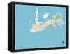 Political Map of Key West, FL-null-Framed Stretched Canvas