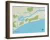 Political Map of Kiawah Island, SC-null-Framed Art Print