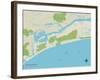 Political Map of Kiawah Island, SC-null-Framed Art Print