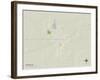 Political Map of Kingman, KS-null-Framed Art Print