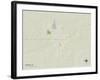 Political Map of Kingman, KS-null-Framed Art Print