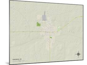 Political Map of Kingman, KS-null-Mounted Art Print