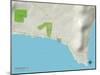 Political Map of Kings Beach, CA-null-Mounted Art Print