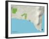 Political Map of Kings Beach, CA-null-Framed Art Print