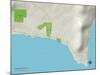 Political Map of Kings Beach, CA-null-Mounted Art Print